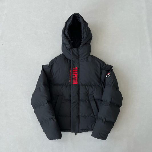 Trapstar Decoded Hooded Pufefer Jacket 2.0 Black / infrared