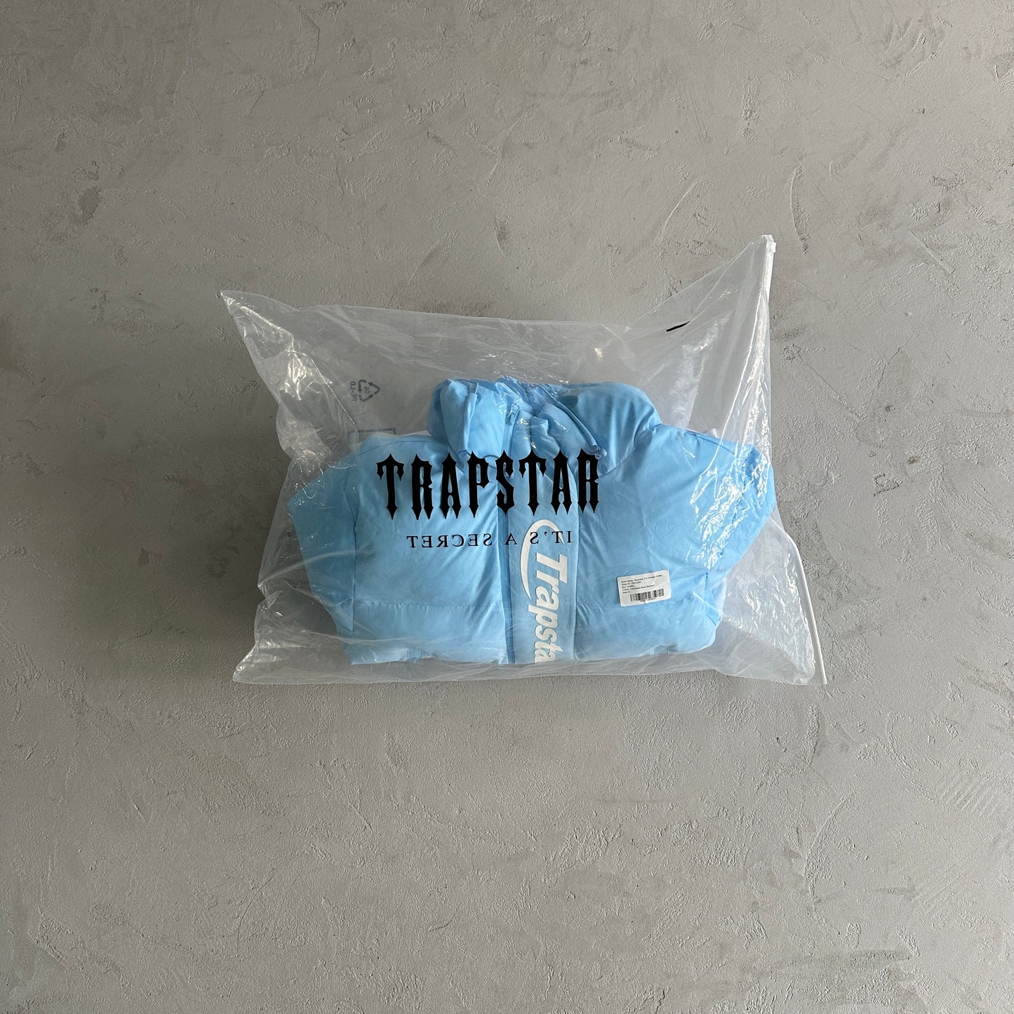 Trapstar Decoded 2.0 Hooded Puffer Jacket Sky Blue