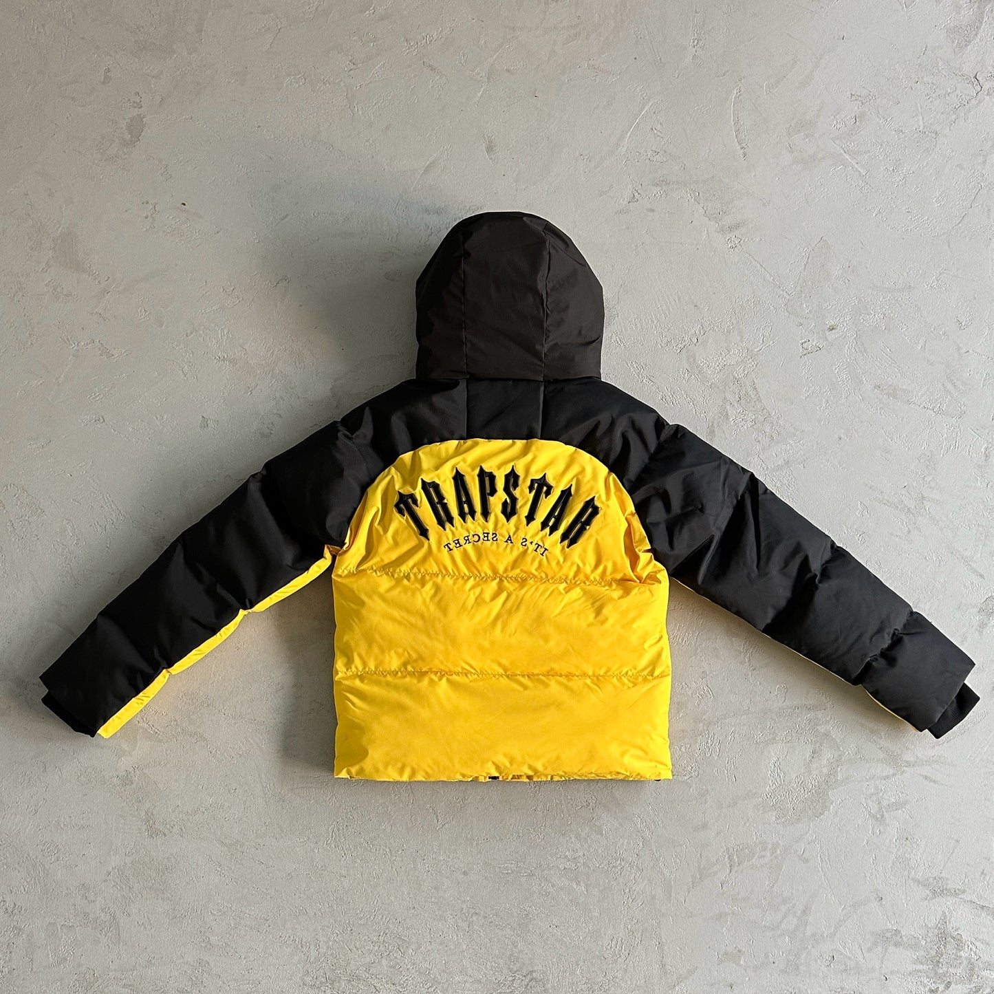 Trapstar Decoded Arch Puffer Jacket Back Yellow