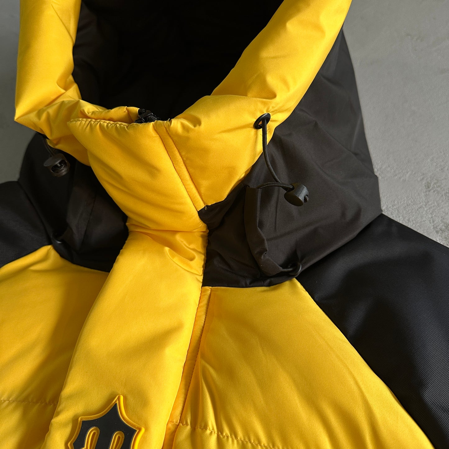 Trapstar Decoded Arch Puffer Jacket Back Yellow