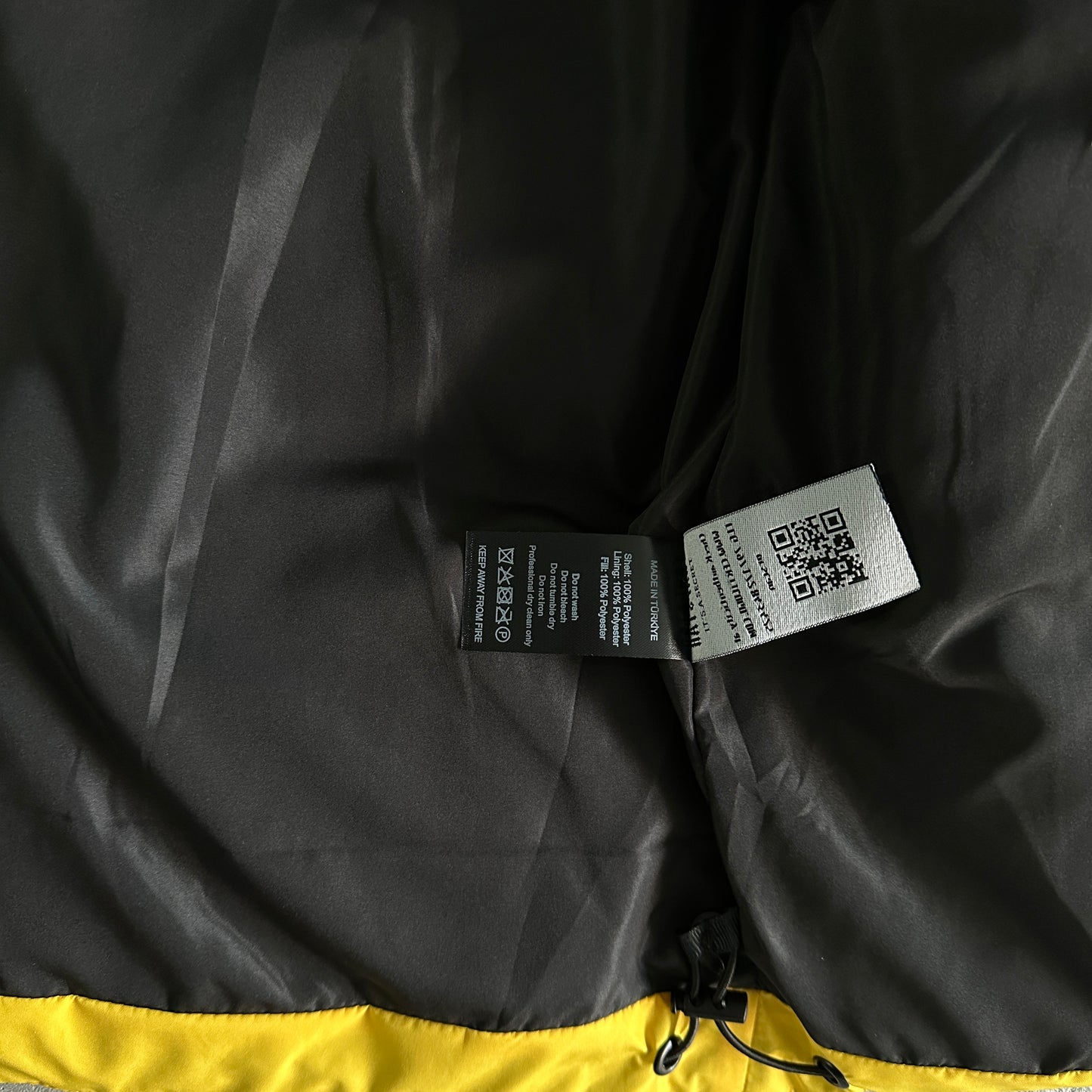 Trapstar Decoded Arch Puffer Jacket Back Yellow