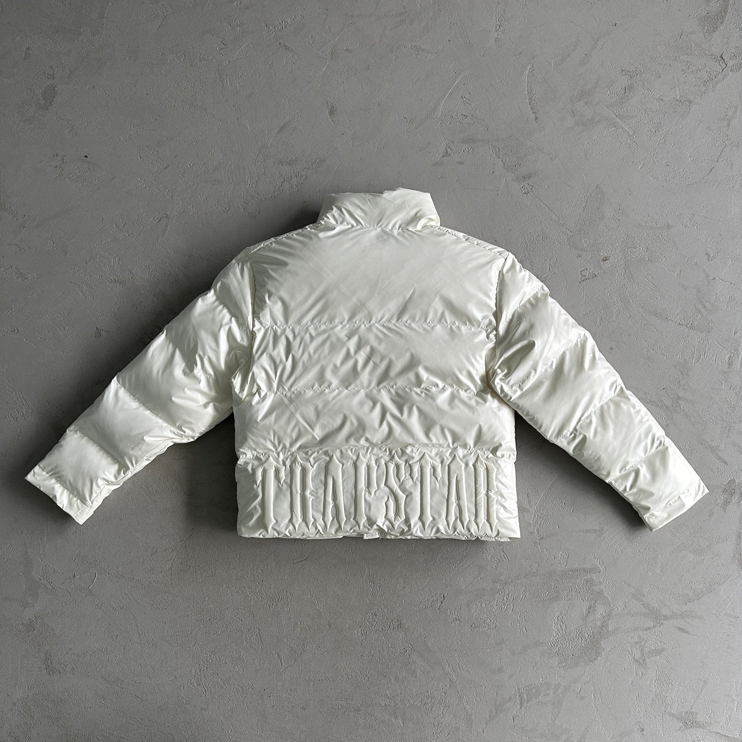 Trapstar Irongate Embossed Puffer Jacket white