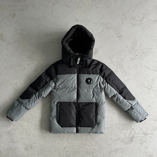 Trapstar Decoded Arch Puffer Jacket Black Gray