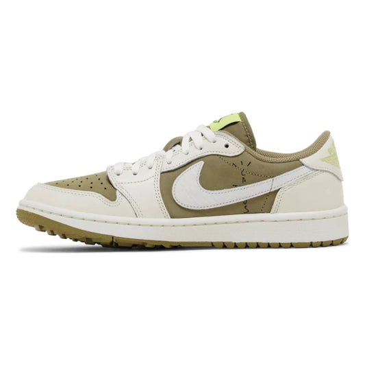 TRAVIS SCOTT X AIR JORDAN 1 LOW GOLF "NEUTRAL OLIVE"